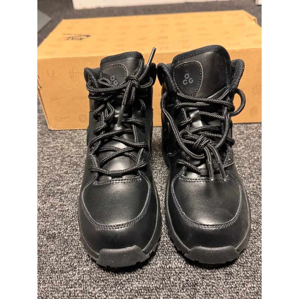 Nike ACG Manoa Leather Boots Boys Black 472649-001 Size 1Y